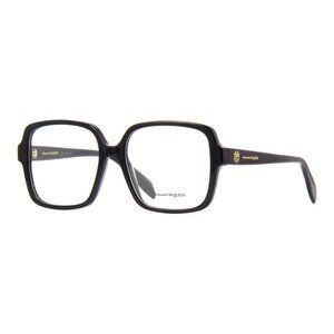 NEW AM0286O 001 ALEXANDER MCQUEEN EYEGLASSES BLACK SQUARE WOMEN EYEWEAR